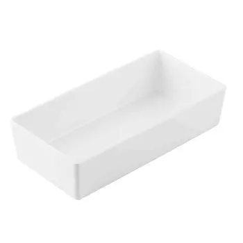 Tablecraft Simple Solutions Third Size Straight-Sided Bowl 3.25 Qts White 12.75"x6.375"x3" - Melamine