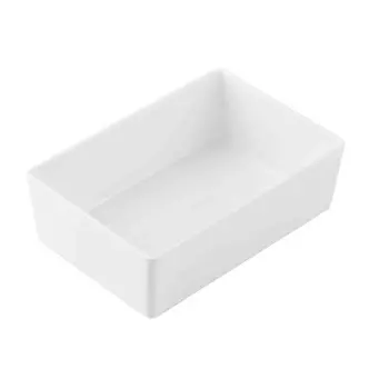 Tablecraft Simple Solutions Quarter Size Straight-Sided Bowl 2.25 Qts White 9.5"x6.375"x3" - Melamine