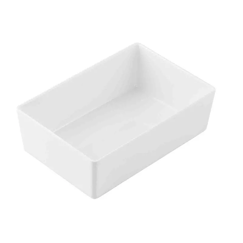 Tablecraft Simple Solutions Quarter Size Straight-Sided Bowl 2.25 Qts White 9.5"x6.375"x3" - Melamine