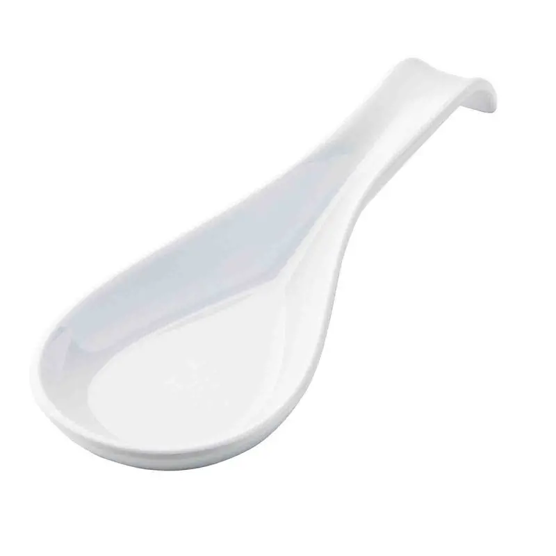 Tablecraft Spoon Rest White 10.875"x3.875"x1.125" - Melamine