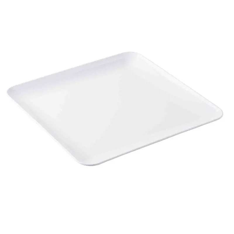 Tablecraft Sierra Collection Square Serving Platter White 16"x16"x1.25" - Melamine