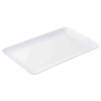 Tablecraft Sierra Collection Rectangular Serving Platter White 21"x13"x1.25" - Melamine