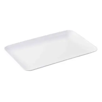 Tablecraft Sierra Collection Rectangular Serving Platter White 17"x11"x1.25" - Melamine