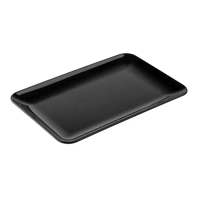 Tablecraft Sierra Collection Rectangular Serving Platter Black 17"x11"x1.25" - Melamine