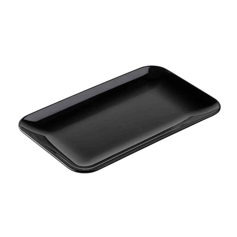 Tablecraft Sierra Collection Rectangular Serving Platter Black 13"x8"x1.25" - Melamine