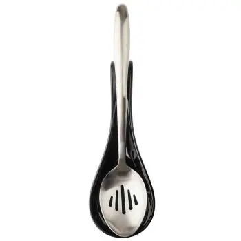 Tablecraft Spoon Rest Black 10.875"x3.875"x1.125" - Melamine