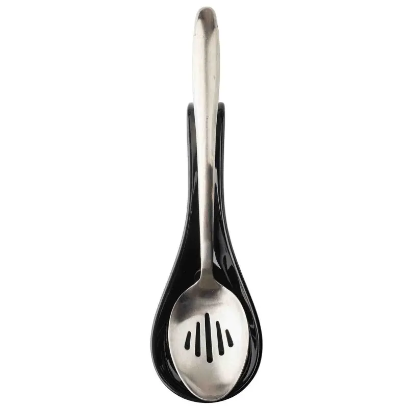 Tablecraft Spoon Rest Black 10.875"x3.875"x1.125" - Melamine Tablecraft Spoon Rest Black 10.875"x3.875"x1.125" - Melamine