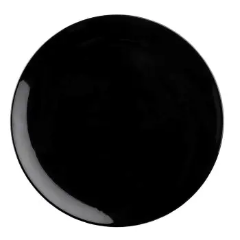 Tablecraft Sierra Collection Round Serving Platter Black 15.75"x15.75"x1.375" - Melamine