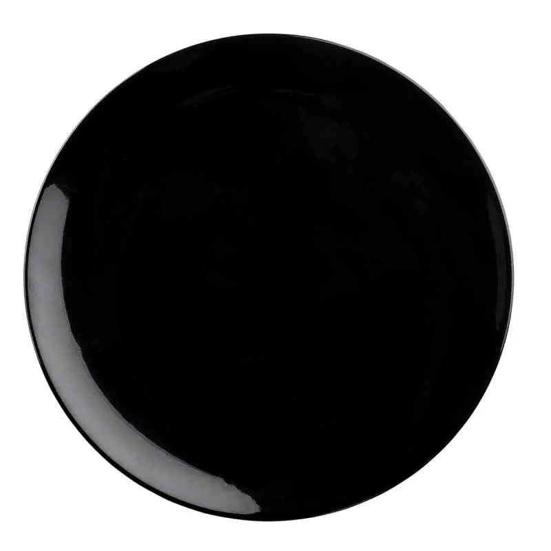 Tablecraft Sierra Collection Round Serving Platter Black 15.75"x15.75"x1.375" - Melamine