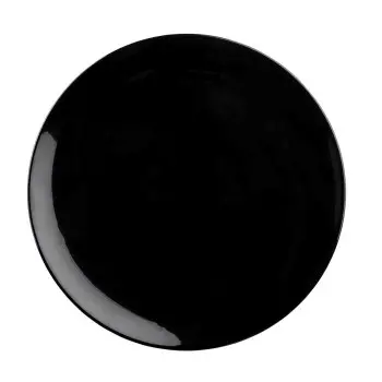 Tablecraft Sierra Collection Round Serving Platter Black 14"x14"x1.25" - Melamine