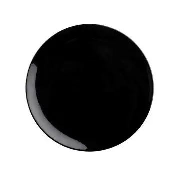Tablecraft Sierra Collection Round Serving Platter Black 12"x12"x1.25" - Melamine