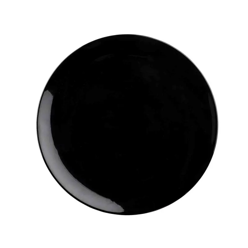 Tablecraft Sierra Collection Round Serving Platter Black 12"x12"x1.25" - Melamine