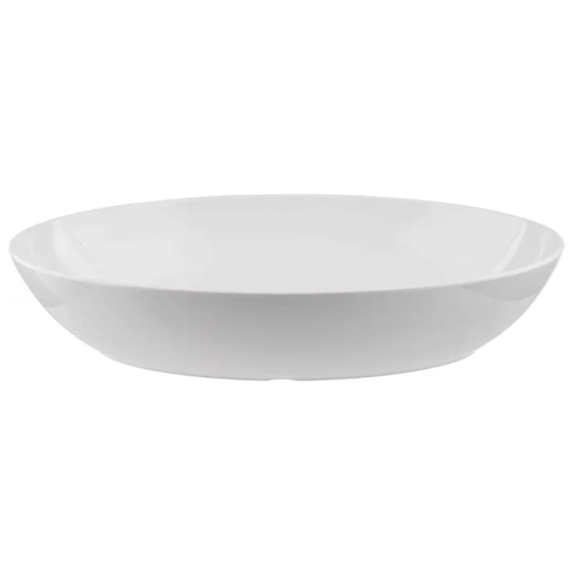 Tablecraft Sierra Collection Oval Bowl 3 Qts White 14"x10"x3" - Melamine