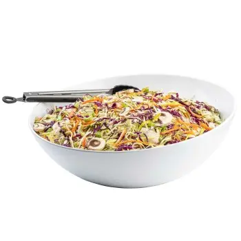 Tablecraft Sierra Grande Collection Round Display Bowl 20 Qts White 21.875"x21.875"x8.875" - Melamine - NSF