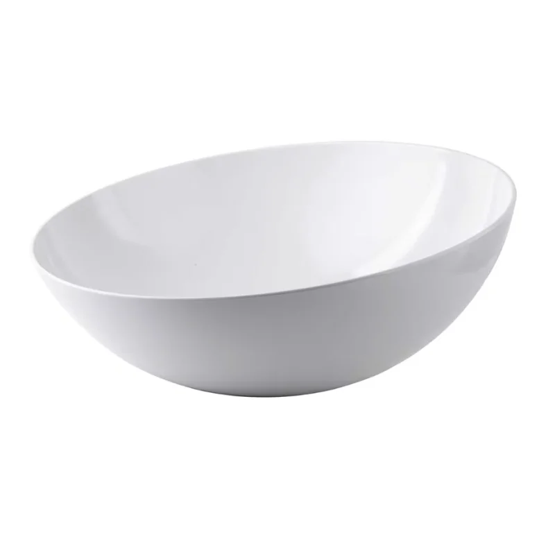 Tablecraft Sierra Collection Round Bowl 5 Qts White 13.625"x13.625"x5.5" - Melamine - NSF