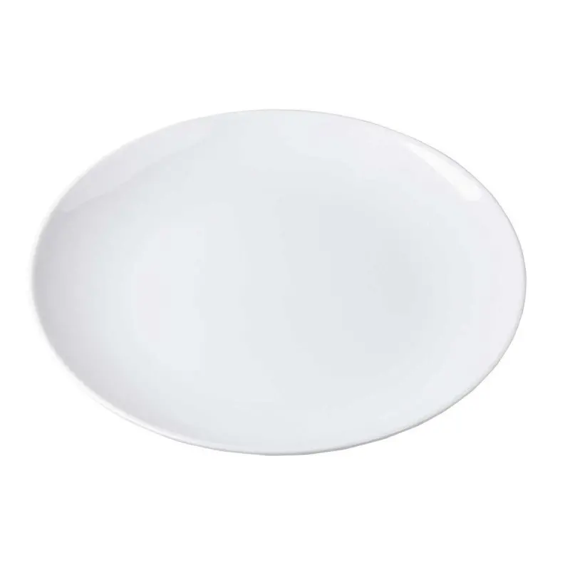 Tablecraft Sierra Collection Oval Serving Platter White 18"x13.75"x1.25" - Melamine