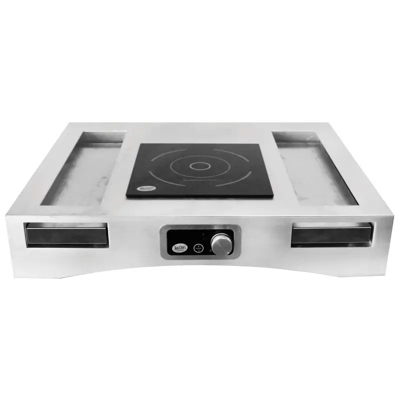 Tablecraft Single Induction Action Station Translucent Black 31.375"x25.25"x6" - Cast Aluminum Includes Shroud