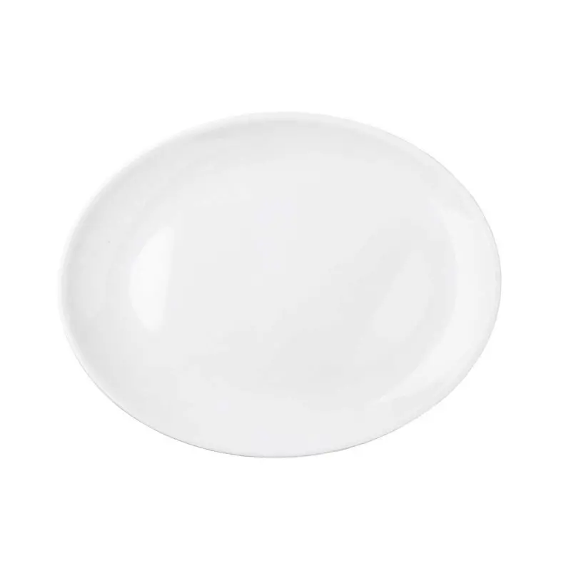 Tablecraft Sierra Collection Oval Serving Platter White 14.25"x11.25"x1" - Melamine