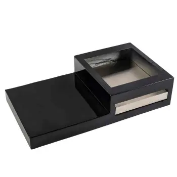 Tablecraft Modular Butane Action Station Translucent Black 26"x14.25"x5.75" - Aluminum (Epoxy Coated Aluminum)