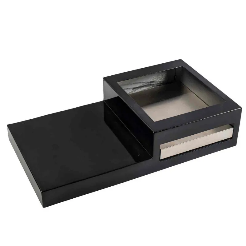 Tablecraft Modular Butane Action Station Translucent Black 26"x14.25"x5.75" - Aluminum (Epoxy Coated Aluminum)