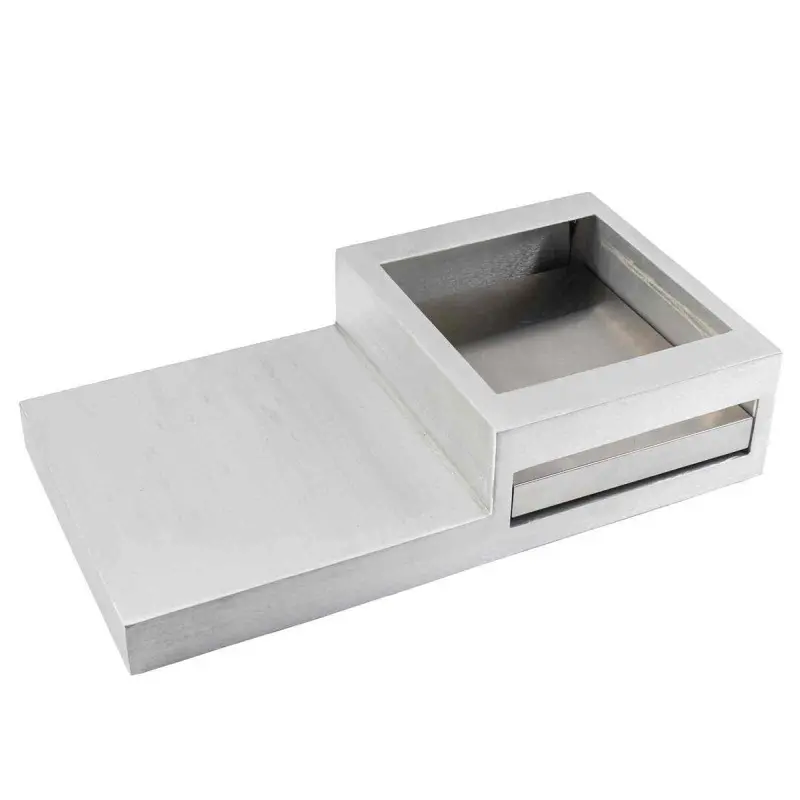 Tablecraft Modular Butane Action Station 26"x14.25"x5.75" - Aluminum Includes Shroud & (1) CW60101