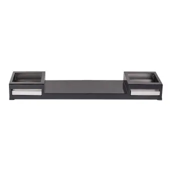 Tablecraft Modular Butane Action Station Translucent Black 55"x14.25"x5.75" - Aluminum Includes Shroud - 2 CW60101