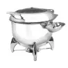 Tablecraft Round Quickview Soup Fuel Chafer 9 Qts 16.25"x19.5"x18" - Stainless Steel (201)