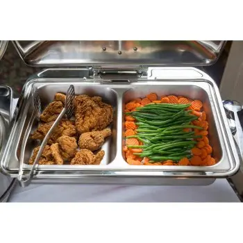 Tablecraft Full Size Electric Chafer 700W 9 Qts 22.75"x16.75"x9" - Stainless Steel (200 Series)