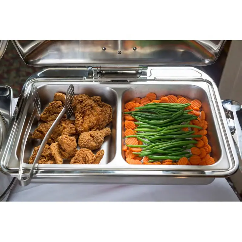 Tablecraft Full Size Electric Chafer 700W 9 Qts 22.75"x16.75"x9" - Stainless Steel (200 Series)