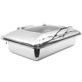 Tablecraft Full Size Quickview Induction Chafer 9 Gallon 22.875"x17.25"x8.25" - Stainless Steel