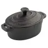 Tablecraft Cast Iron Cookware Oval Casserole Server 8 Oz. 6.125"x3.6875"x3.125" - Cast Iron