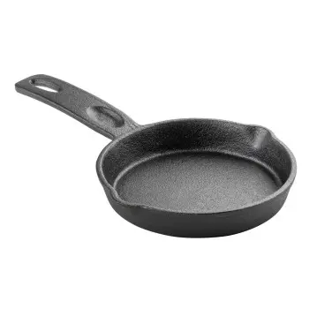 Tablecraft Cast Iron Cookware Round Mini Skillet 8 Oz. 10.375"x6.125"x1.25" - Cast Iron