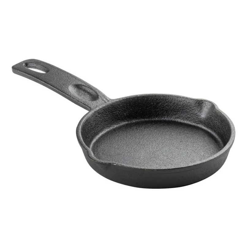 Tablecraft Cast Iron Cookware Round Mini Skillet 8 Oz. 10.375"x6.125"x1.25" - Cast Iron