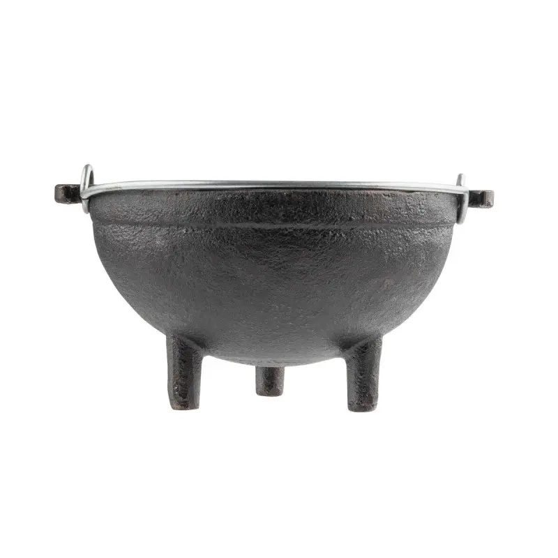 Tablecraft Cast Iron Cookware Round Mini Kettle 16 Oz. 6"x5"x3" - Cast Iron