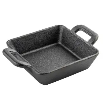 Tablecraft Cast Iron Cookware Square Mini Server 12 Oz. 6.875"x5"x1.75" - Cast Iron