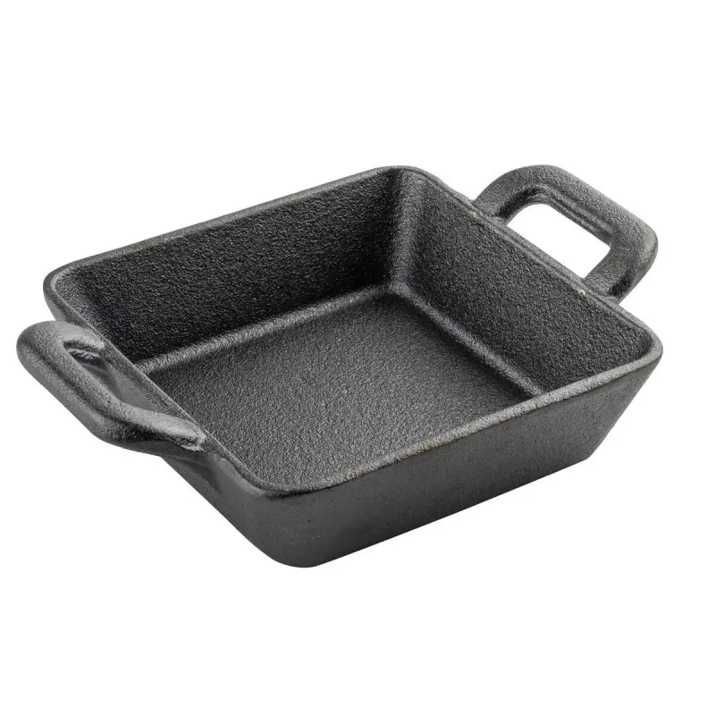 Tablecraft Cast Iron Cookware Square Mini Server 12 Oz. 6.875"x5"x1.75" - Cast Iron