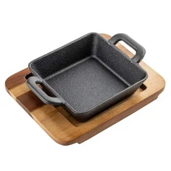 Tablecraft Cast Iron Cookware Square Mini Server 12 Oz. 6.875"x5"x1.75" - Cast Iron