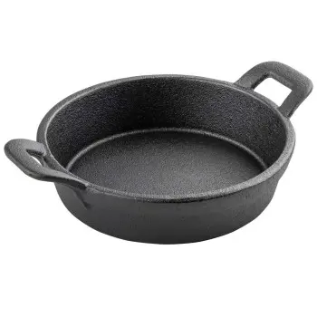 Tablecraft Cast Iron Cookware Round Mini Server 18 Oz. 8.125"x6.25"x2" - Cast Iron