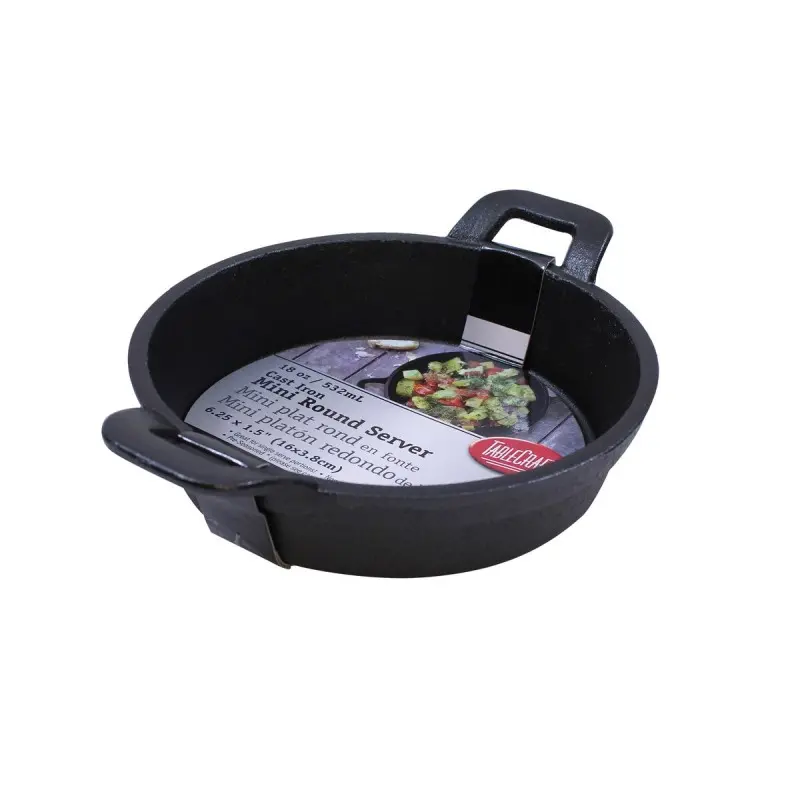 Tablecraft Cast Iron Cookware Round Mini Server 18 Oz. 8.125"x6.25"x2" - Cast Iron