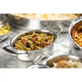 Tablecraft Tri-Ply Cookware Oval Server 24 Oz. 9.625"x5.6875"x2" - Stainless Steel (18/8) - NSF