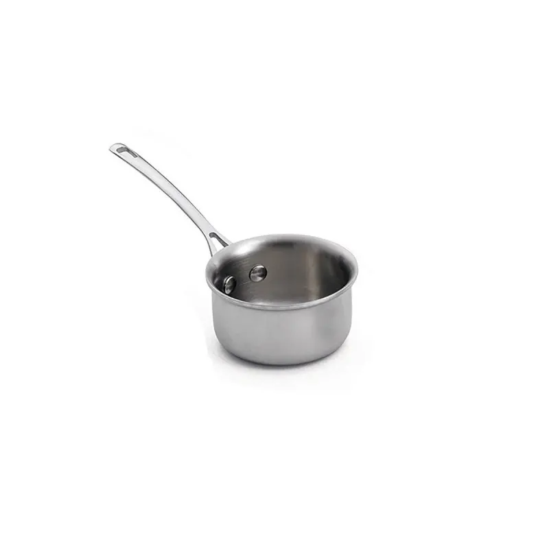 Tablecraft Tri-Ply Cookware Round Mini Sauce Pan 5 Oz. 7.37"x3.25"x2.5" - Stainless Steel (18/8) - NSF