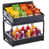 Tablecraft Tiered Frame Black 21.5"x13.5"x22.25" - Black Powder Coated Steel Fits Gastronorm Wood Crates