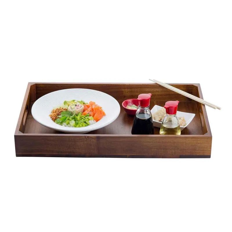 Tablecraft Gastronorm Full Size Crate - Solid Bottom 20.875"x12.75"x2.75" - Acacia Wood