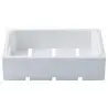 Tablecraft Crate White 10.375"x6.5"x2.75" - Wood (Rubberwood)