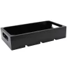 Tablecraft Third Size Crate Black 12.75"x6.875"x2.75" - Wood (Rubberwood)