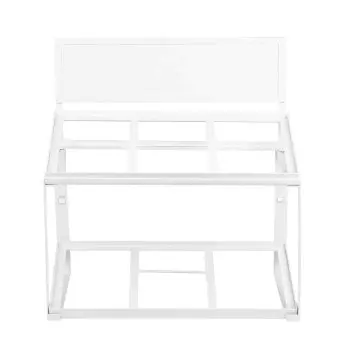 Tablecraft Tiered Frame White 21.5"x13.5"x22.25" - Powder Coated (Over Steel - White) Fits Full-Size Gastro Wood Crates