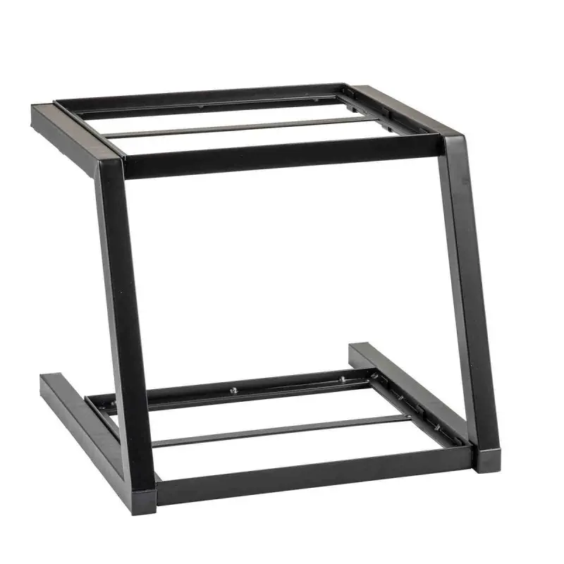 Tablecraft Grab & Go Two-Tiered Frame Black 15.25"x15.25"x13" - Powder Coated Steel Fits Gastronorm Half Size Wood Crate