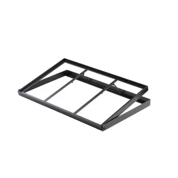 Tablecraft Individual Tiered Frame 22"x13.5"x4.5" - Black Powder Coated Steel Fits Gastronorm Wood Full-Size Crates