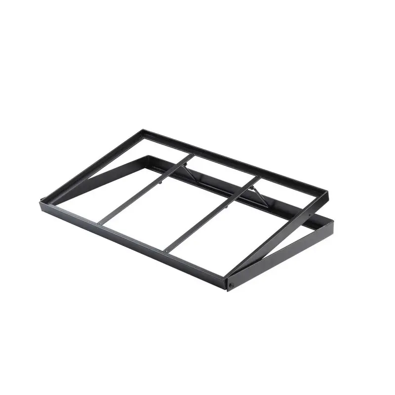 Tablecraft Individual Tiered Frame 22"x13.5"x4.5" - Black Powder Coated Steel Fits Gastronorm Wood Full-Size Crates