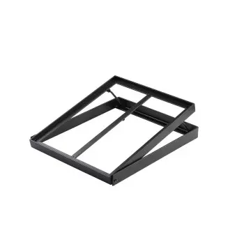 Tablecraft Individual Tiered Frame 11.5"x13.5"x4.5" - Black Powder Coated Steel Fits Gastronorm Wood Half-Size Crates